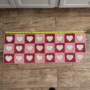 Pink and Red Heart Pattern Beaded Runner